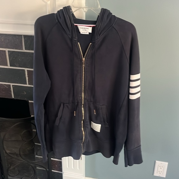 Thom Browne Other - Thom Browne Classic Loop Back Four Bar Full Zip Hoodie